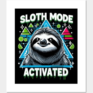 Cute Sloth Mode Activated Funny Posters and Art